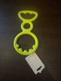 Zabawka dla psa gryzak gumowy żółty 18 cm +smoczek