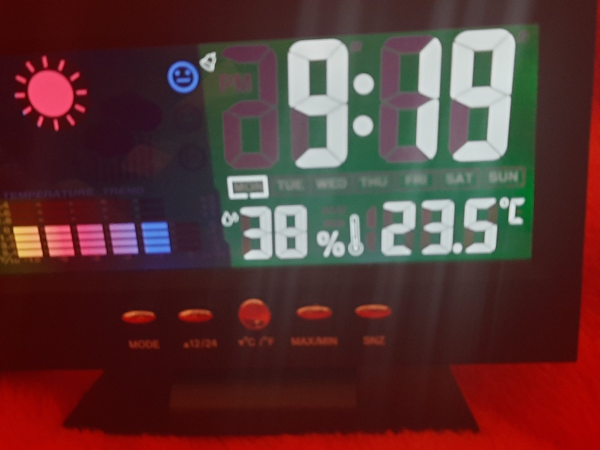 Stacja pogodowa radio budzik