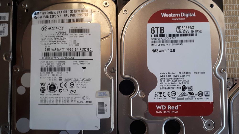 Discos SCSI / SATA Avariados64738832226307124