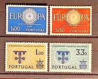 Selos Europa e exposição filatélica 1960