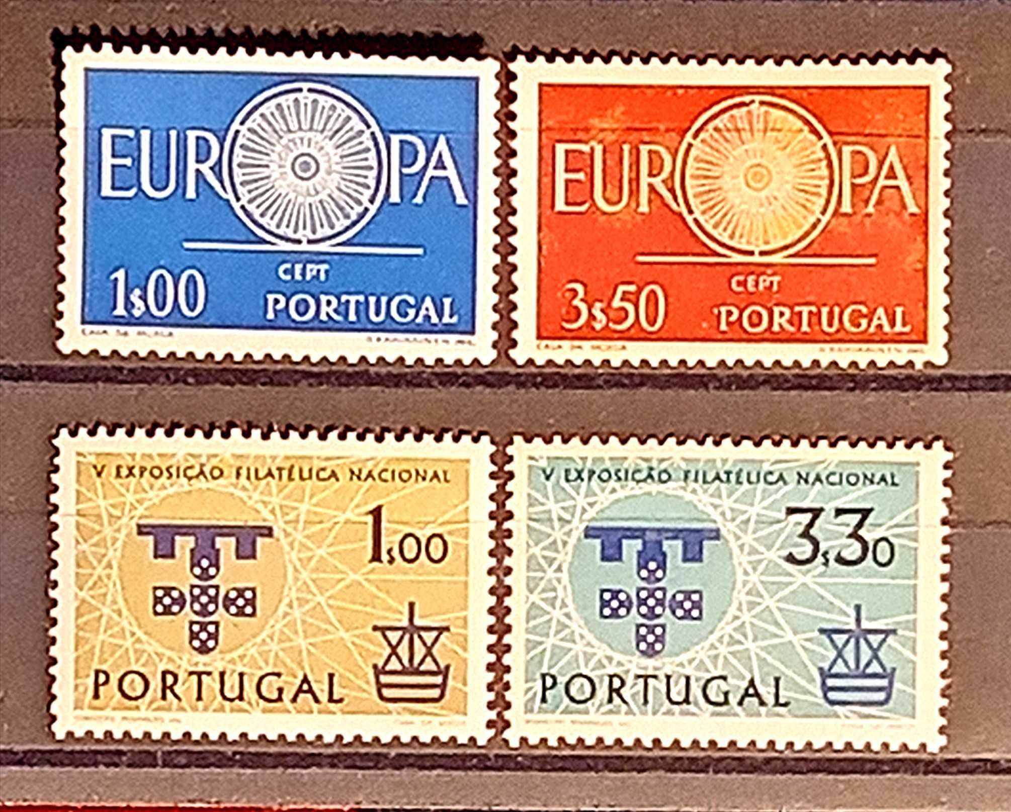 Selos Europa e exposição filatélica 1960