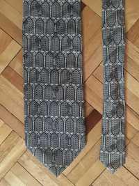 Krawat retro w szarej tonacji