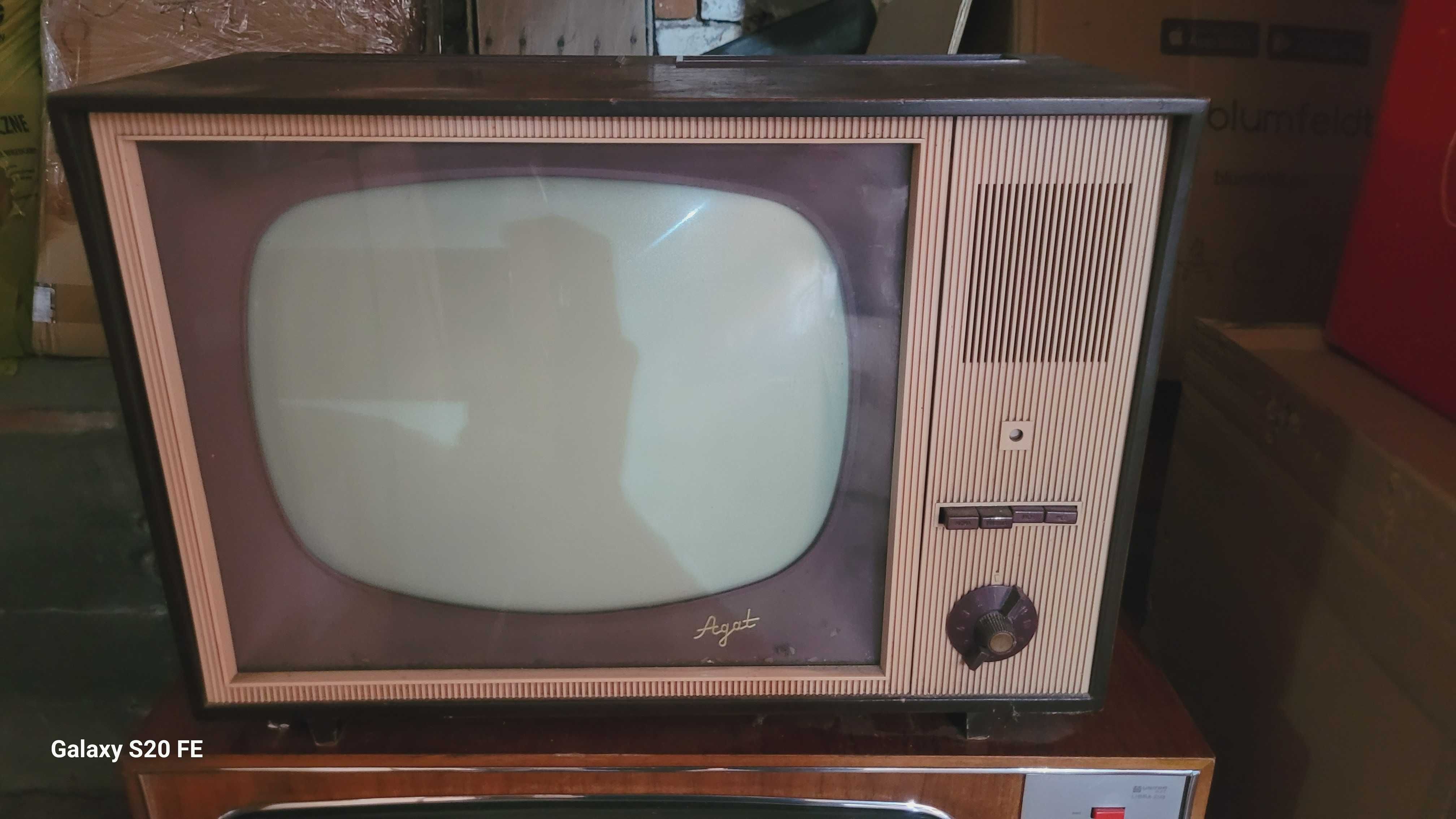 Stare telewizory Agat Unitra. 3 szt. Prl Retro