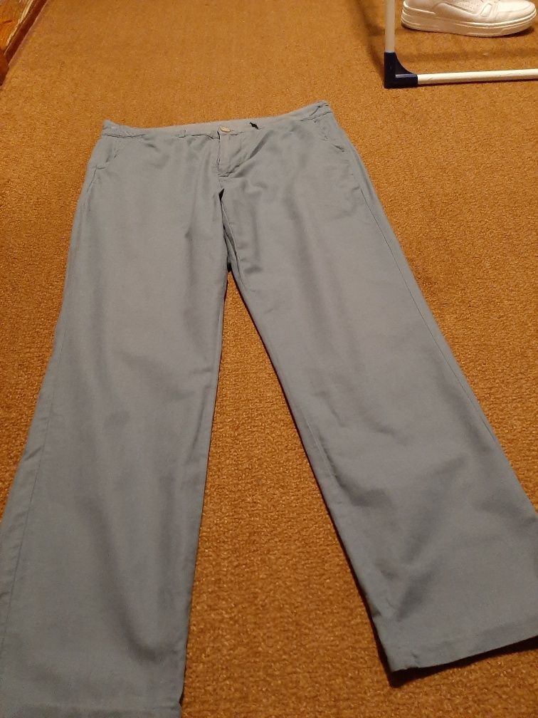 Eleganckie spodnie męskie letnie grafit reserved 31