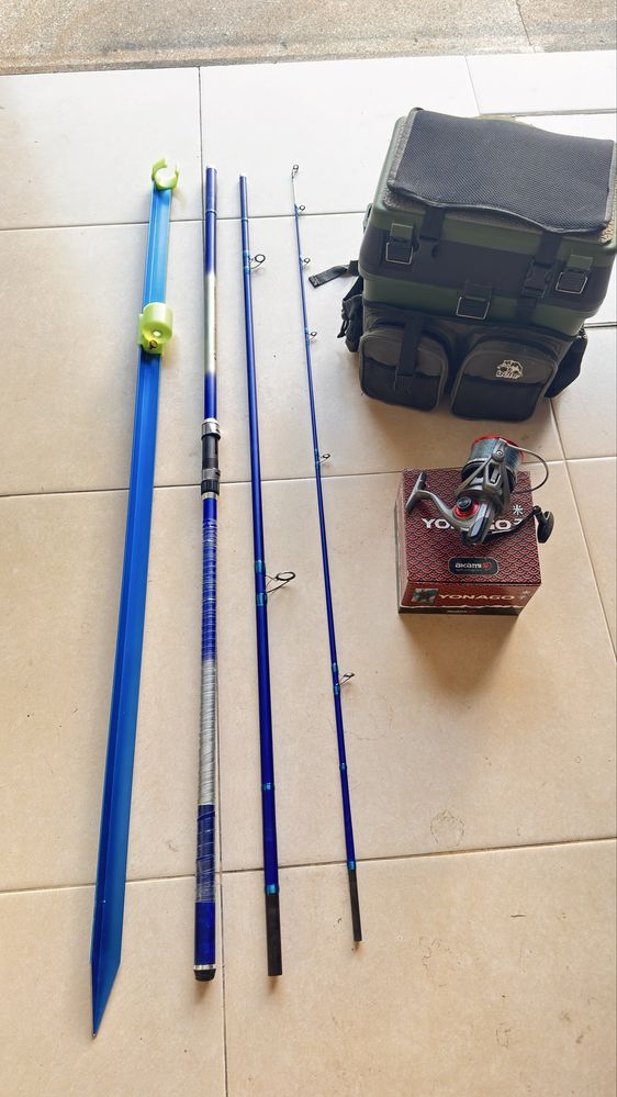Material surfcasting Cana/Carreto/Suporte/Mais material diverso