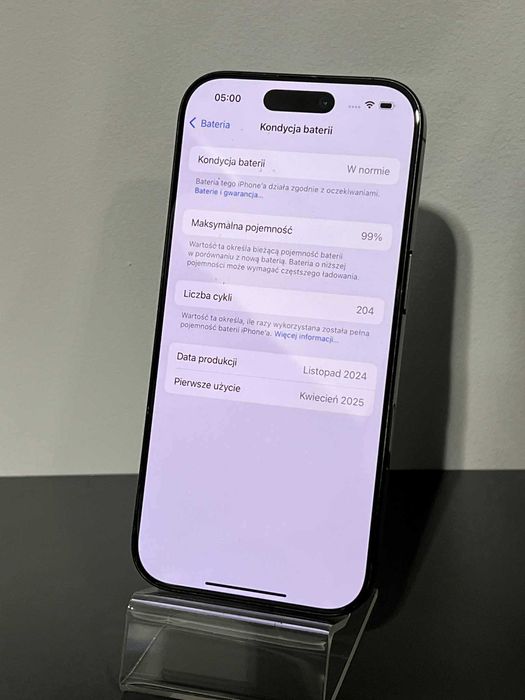 Telefon Iphone 16 Pro, 128GB/GW/czarny/Komis Krzysiek