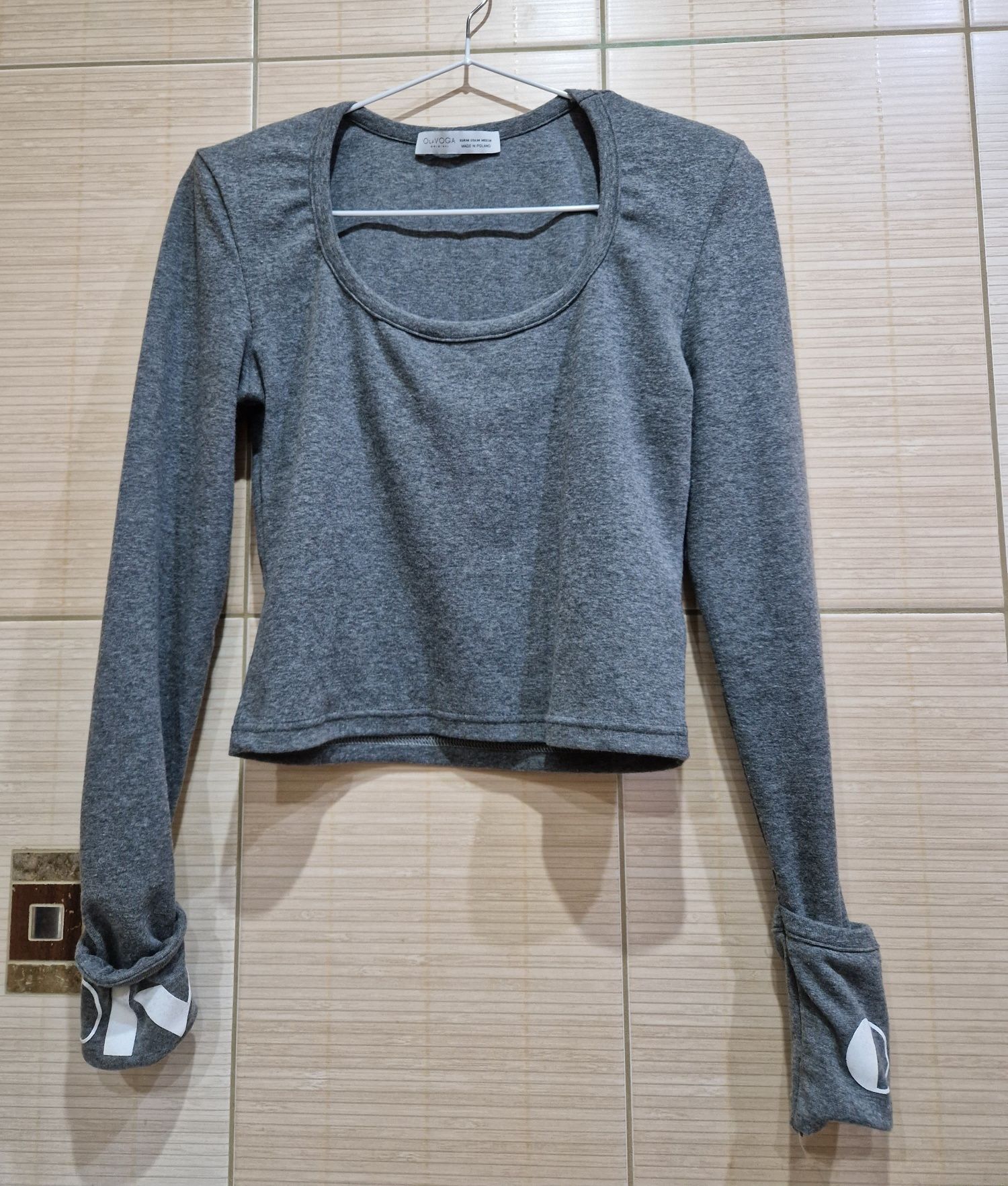 Crop top O'la Voga szary nowy