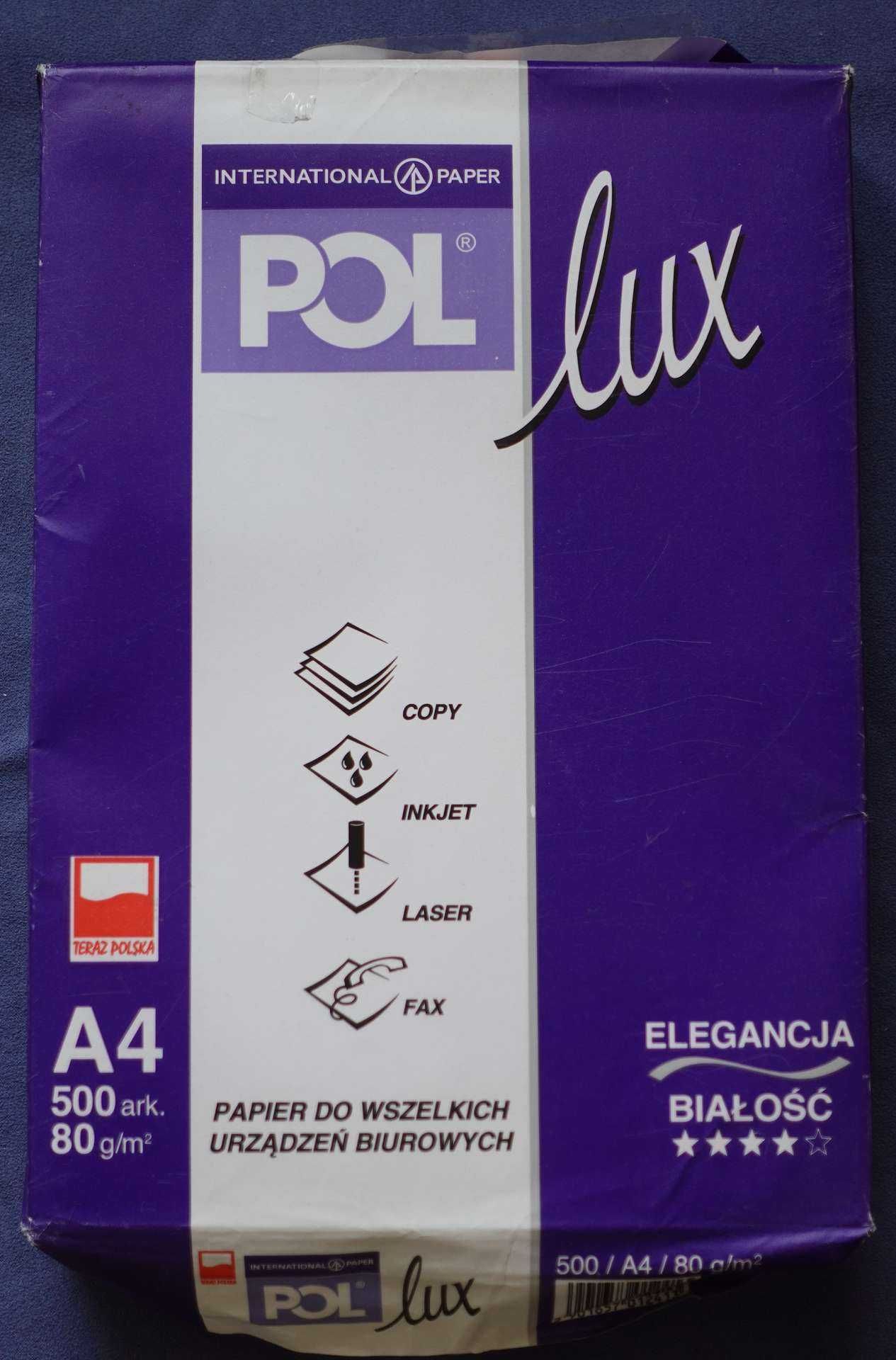 ryza papieru Pol Lux a4 500 kartek