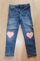 zestaw dziewczęcych spodni jeansowych 104