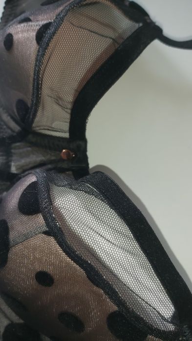 Biustonosz półusztywniany Gorteks nowy Daphne rozmiar 65D czarno-beżow