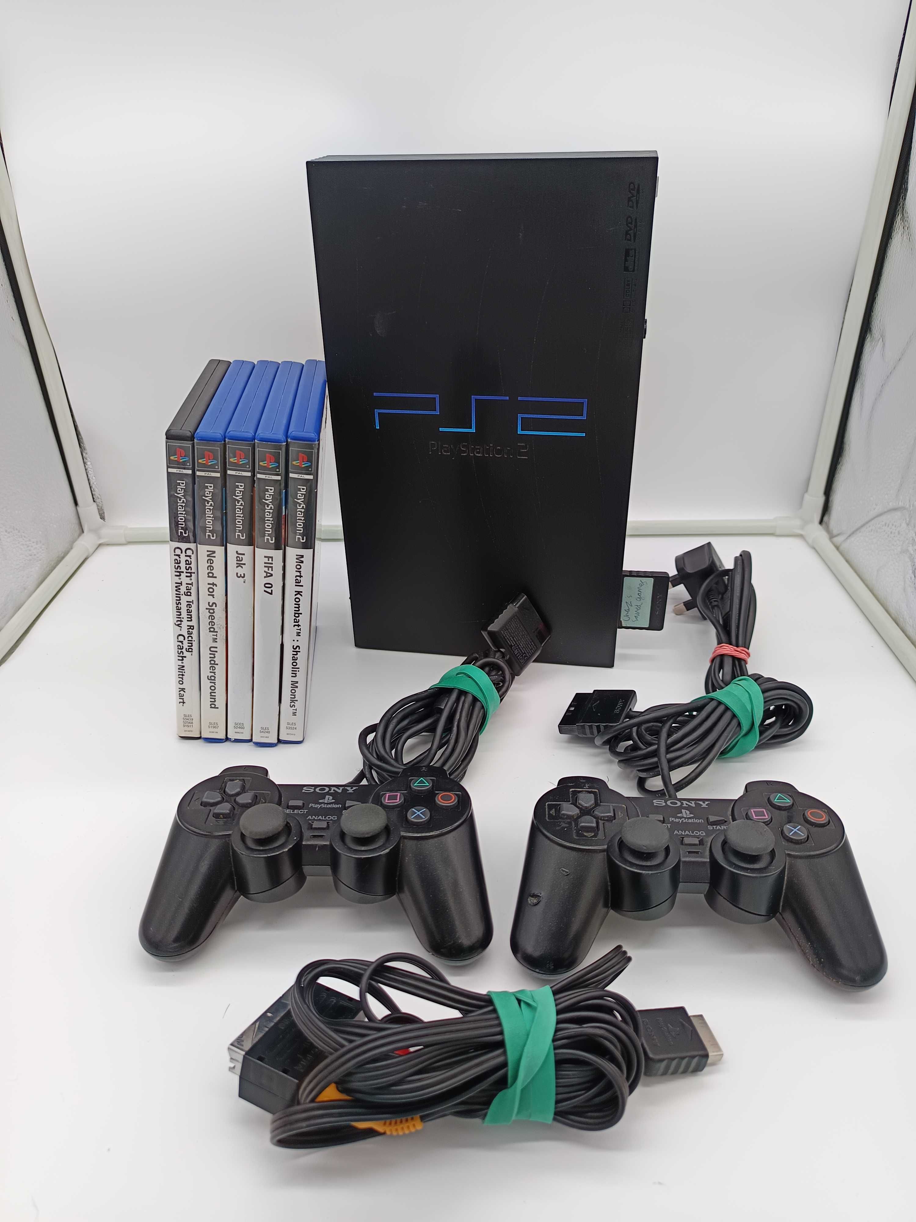 konsola playstation 2 ps2 FAT  SCPH- 30003 R + 2 pady + gry