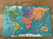 Magnetyczna mapa świata puzzle