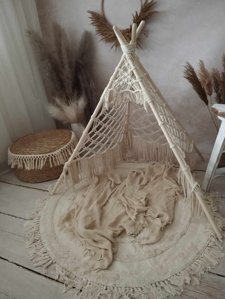 Tipi makrama boho sesję 120 cm