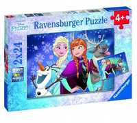 Puzzle 2x24 Kraina Lodu. Przyjaciele, Ravensburger