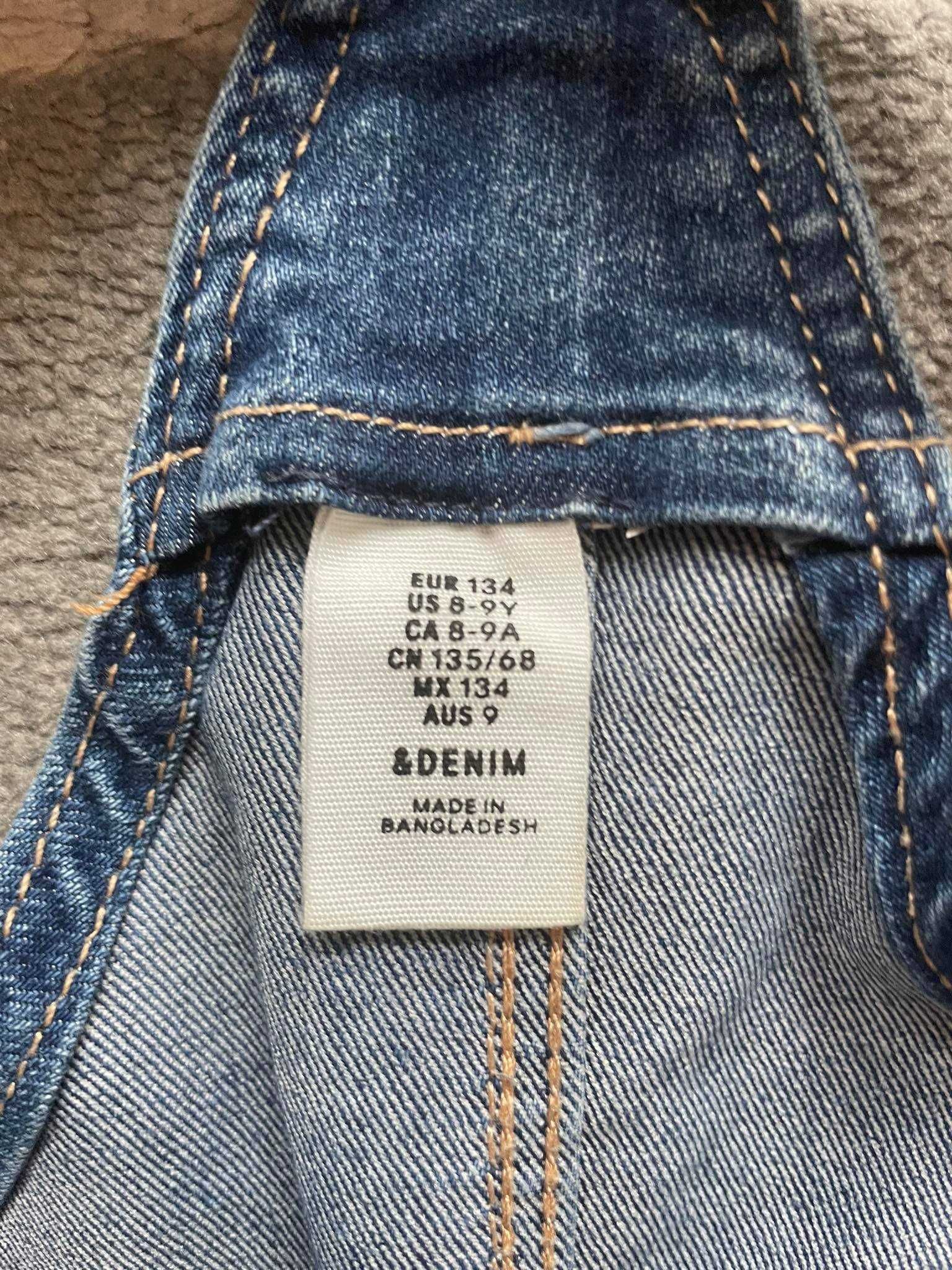 Sukienka dziewczęca H&M dżinsowa rozm. 134, 8-9 lat