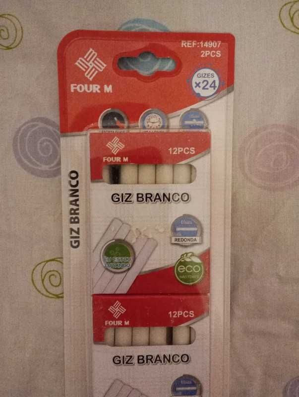 Giz branco pack de 24 gizes