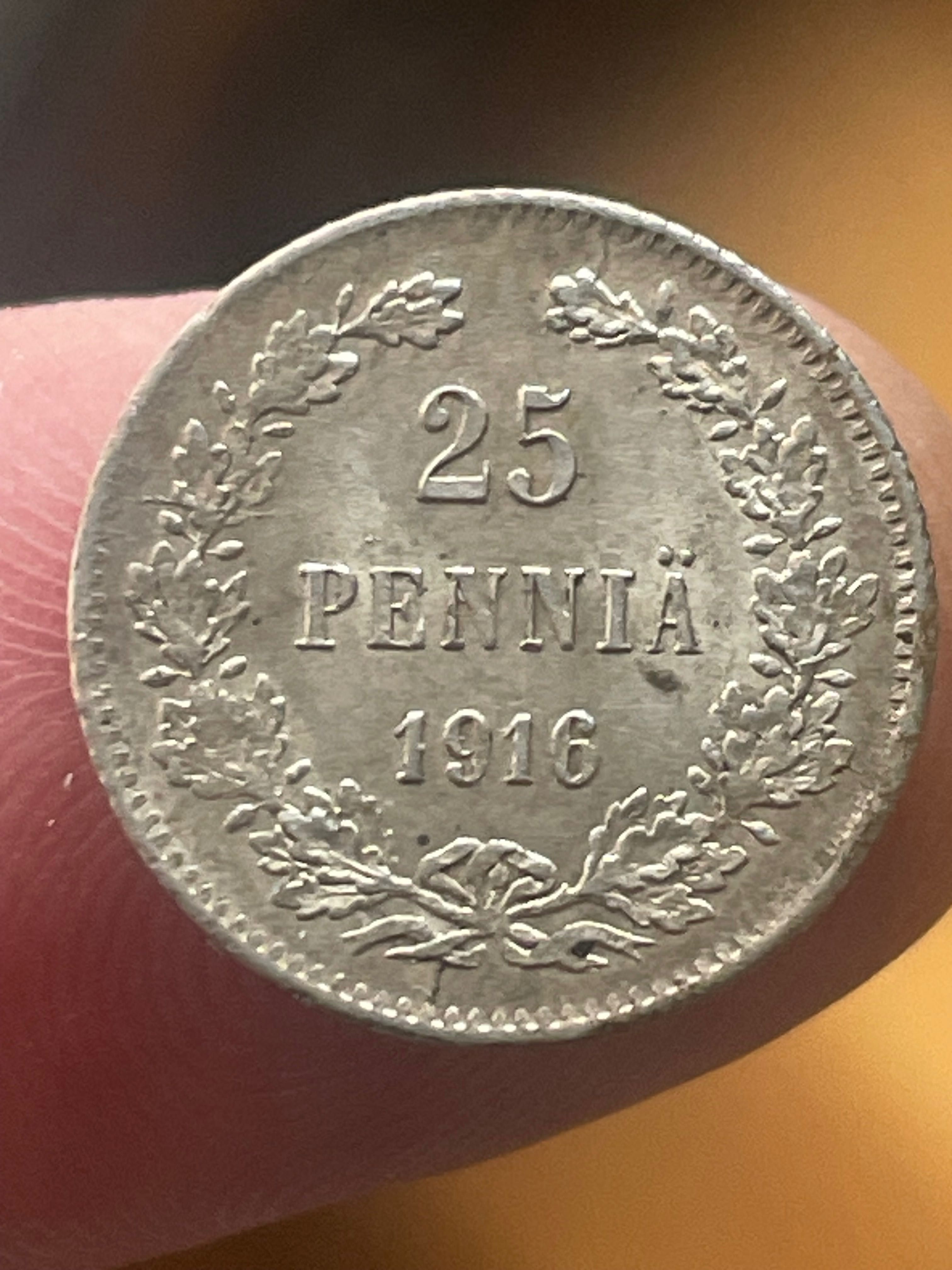 Moeda em prata Finlândia 1916