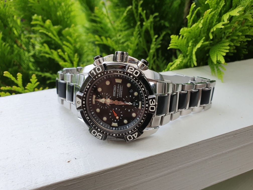 Seiko Scuba Diver VELATURA Chronograph SNDA59P1 - UNIKAT - szafir