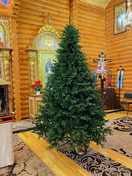 Альпійська найпишніша штучна лита ялинка  зелена , Ёлка литая