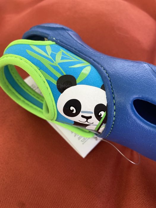 Sandalias verão sapatos de agua Chinelos natação Panda