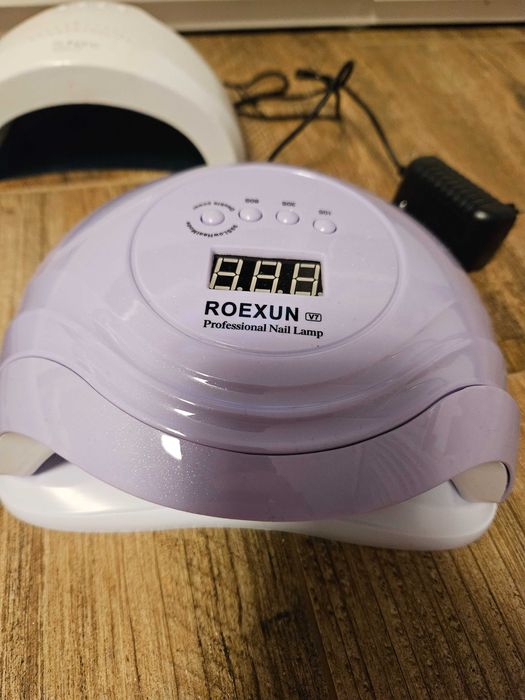 OKAZJA Lampa uv manicure pochlaniacz pylu szablony do zelu suszarka