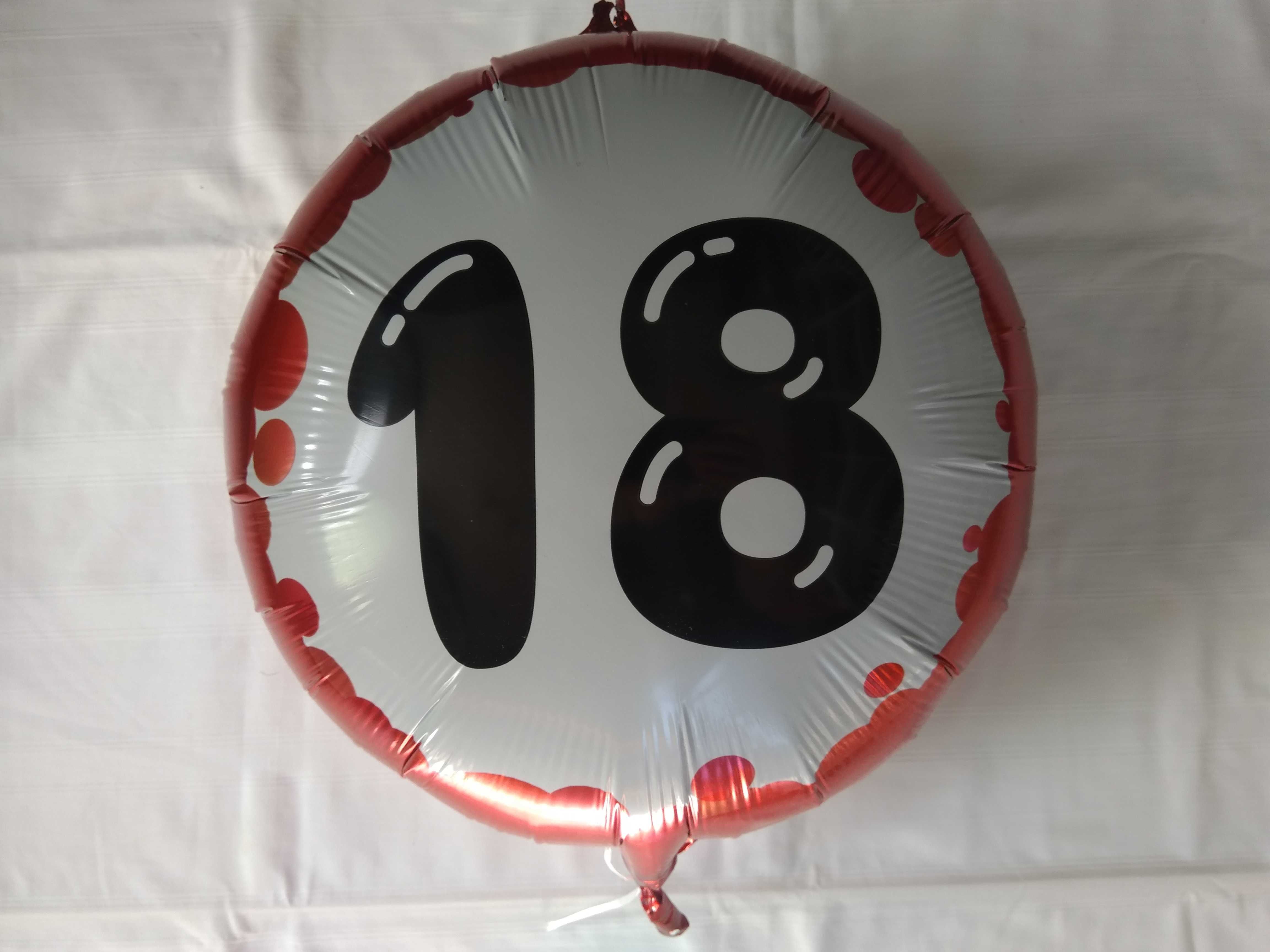 18 urodziny balony świeczki kotyliony girlanda