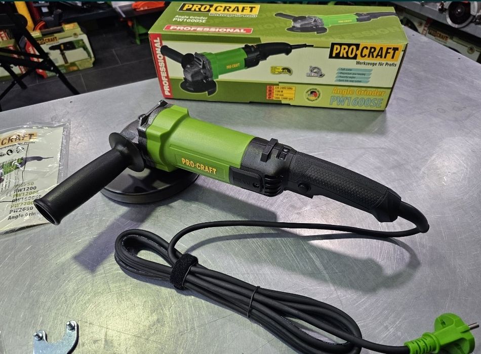 150 Болгарка ProCraft PW1600 Регулировка об.  Плавный пуск Мощная
