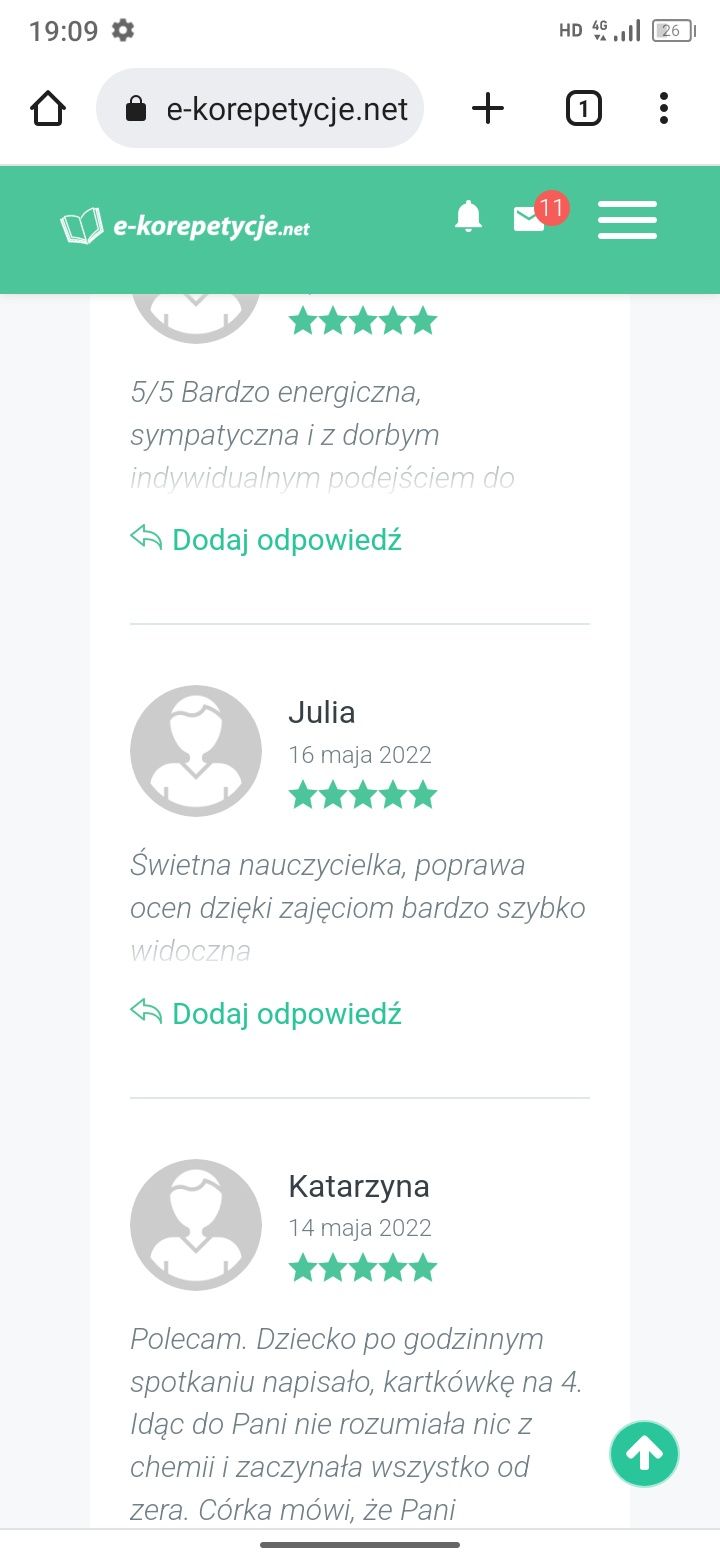 Korepetycje chemia ONLINE z nauczycielką