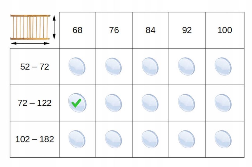 Barierka Bramka Zabezpieczająca Schody Ochronna Dla Dzieci 72-122 cm