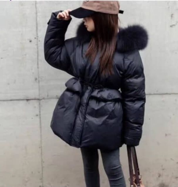 Пуховик парка с натуральным мехом