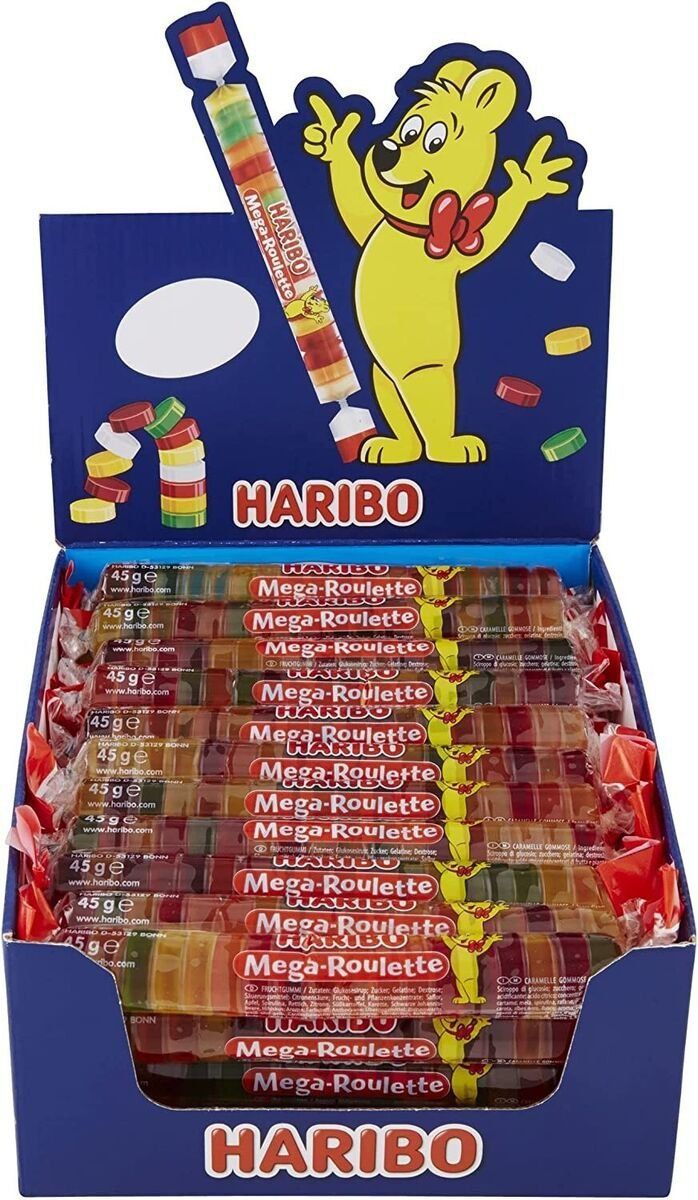 Haribo mega roulette 45g рулетики желейки харібо