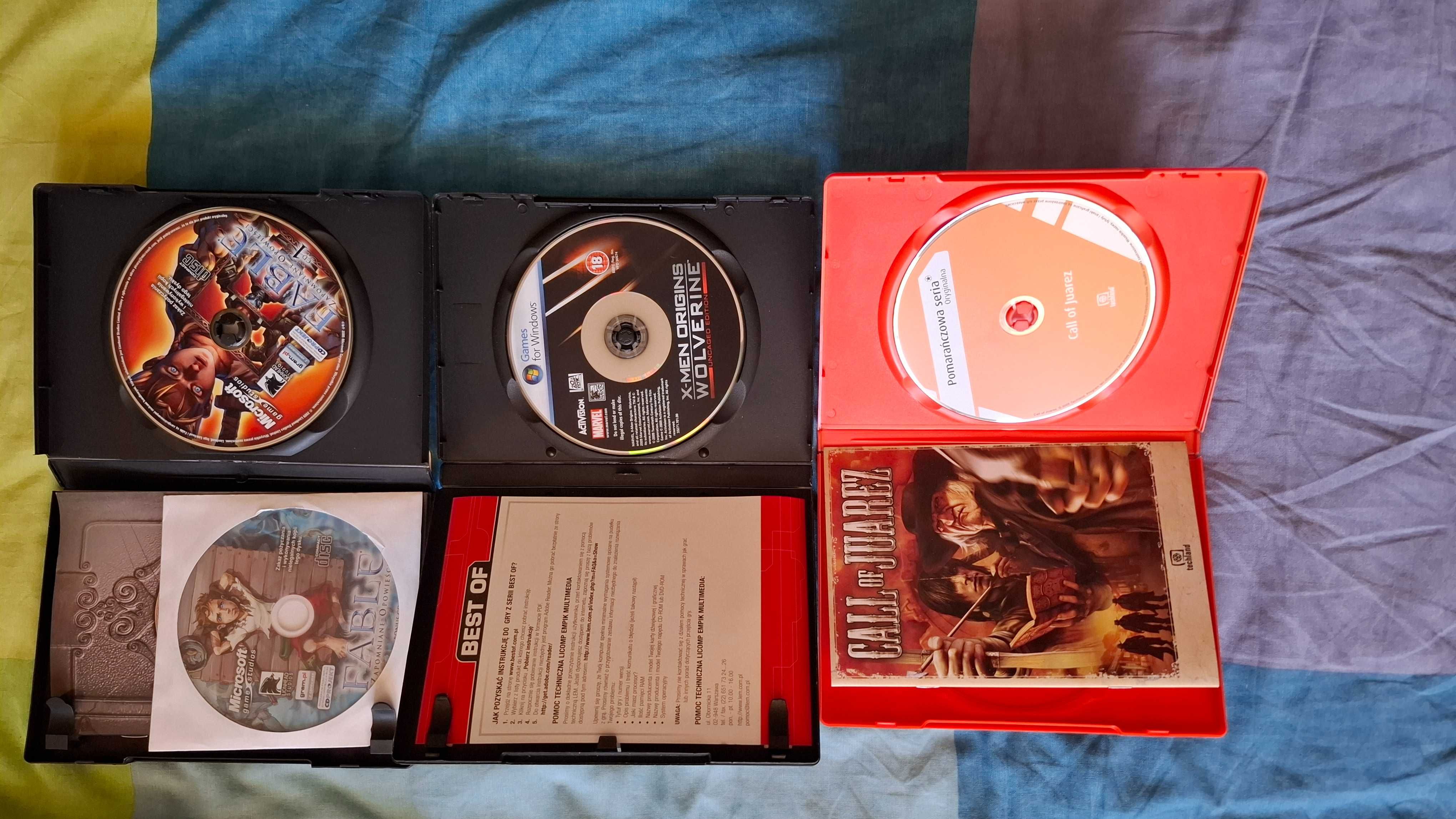 Zestaw gier PC: Fable 1, Xmen Origins, Lost Planet , Call of Juraez 1