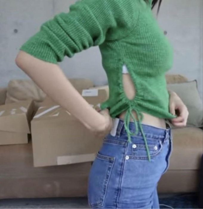 Стильний светр, светер, кофтинка Zara в насичено зеленому кольорі L