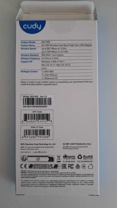 Cudy USBWifi Adapter