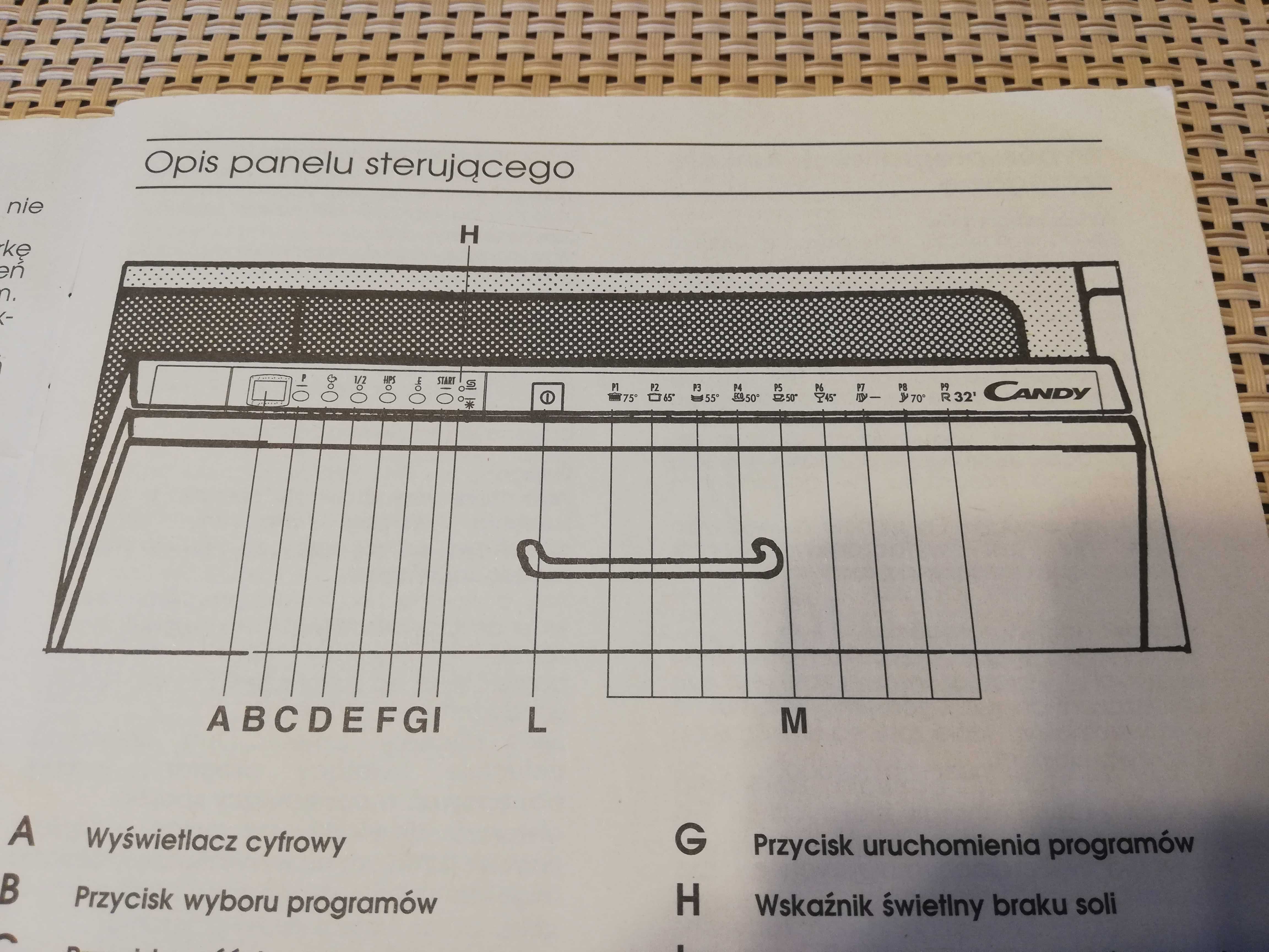 Programator zmywarki- Candy DFI 95T-Moduł sterujący