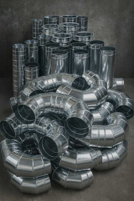 повітропровід для вентиляціі, цинкова труба, окожушка, аспірація