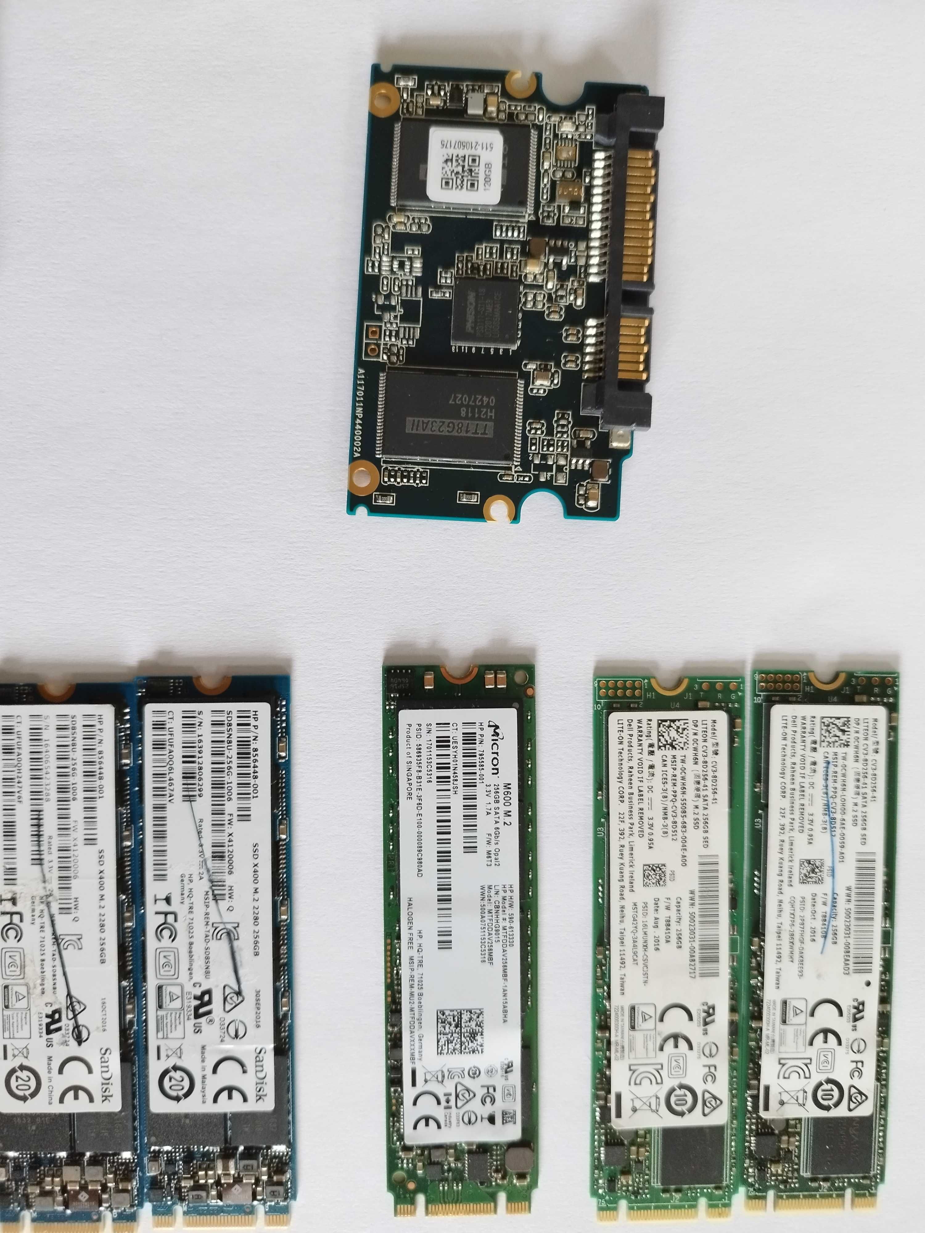 uszkodzone dysk SSD M.2 SATA NVMe 9x256GB 2280 Micron SanDisk