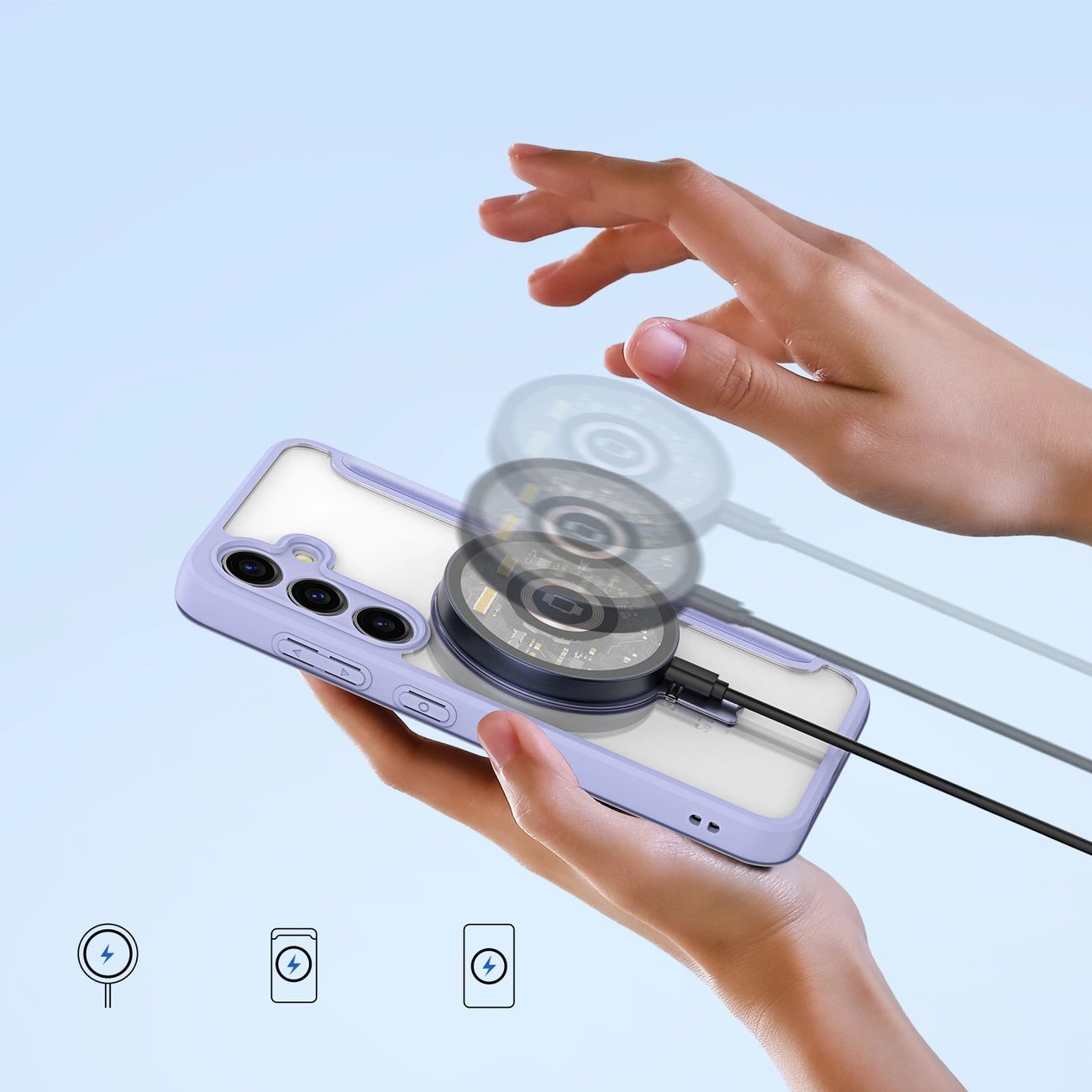 Etui Dux Ducis z magnetycznym ringiem / podstawką do Samsung S24