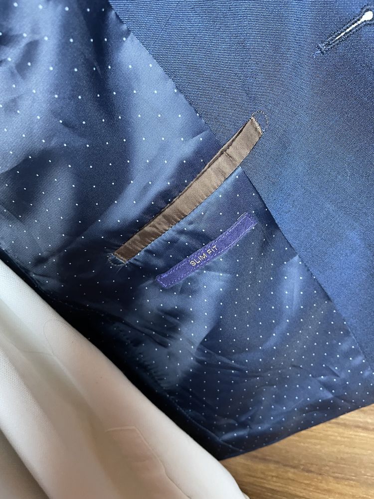 Męska marynarka granatowa Next Slim Fit rozmiar 50
