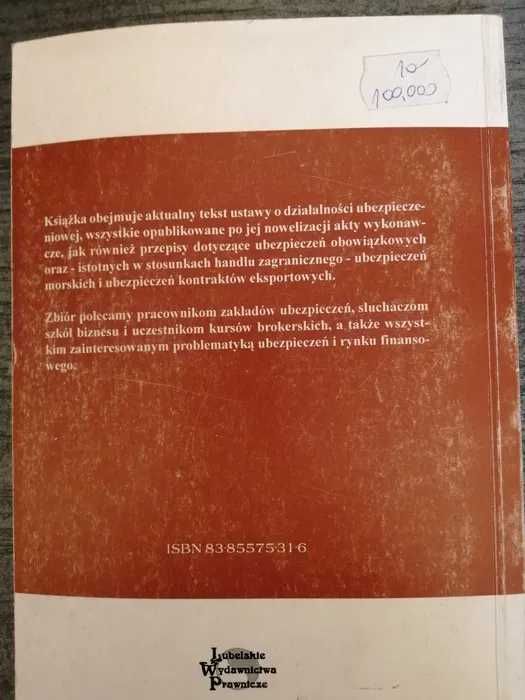 Prawo Ubezpieczeń Gospodarczych Zbiór Przepisów 1996