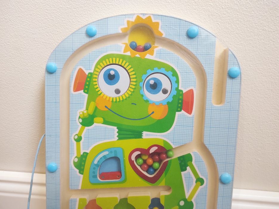 HABA gra labirynt magnetyczny robot + gratis puzzle - klocki Clementon
