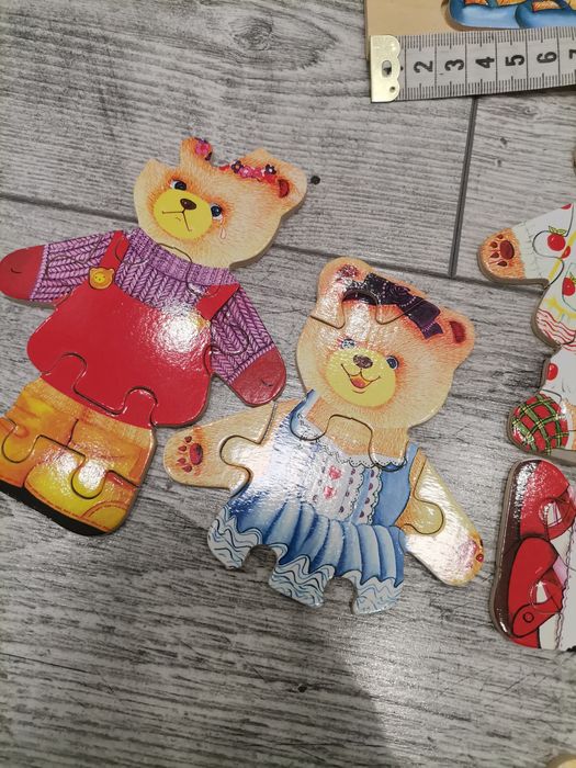 Деревянный мишка паззл констуктор