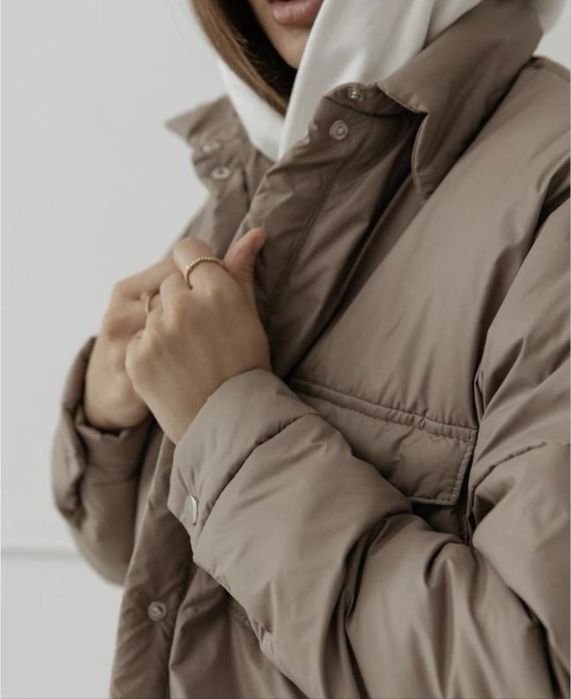 Куртка рубашка беж