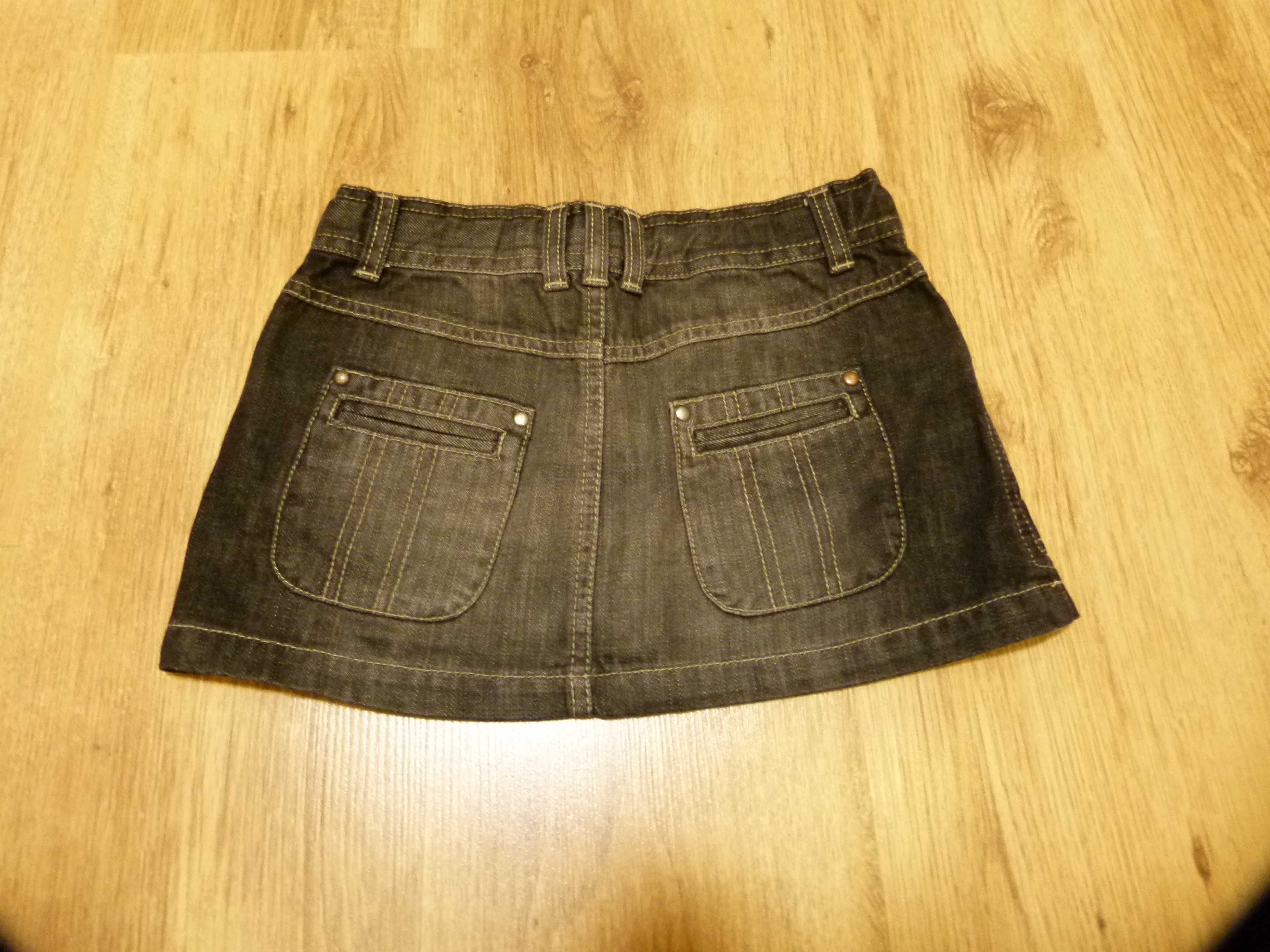 rozm. 128 M&S spódniczka jeans szara/czarna