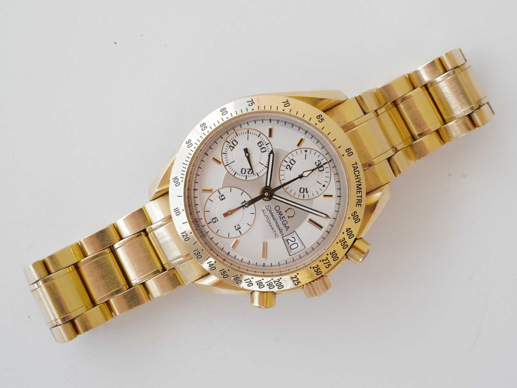 Omega Speedmaster Date 18K Yellow Gold Automatic Chronograph