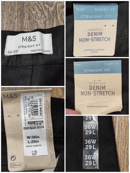 W36L29 M&S оригінальні чоловічі джинси