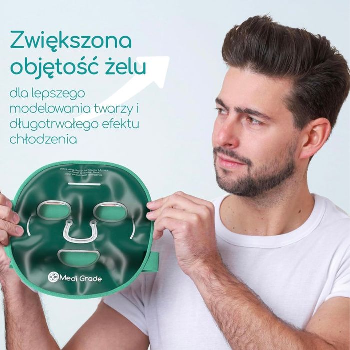 ZESTAW MASKA chłodząca żelowa na twarz oczy maski 7 ELEMENTÓW!