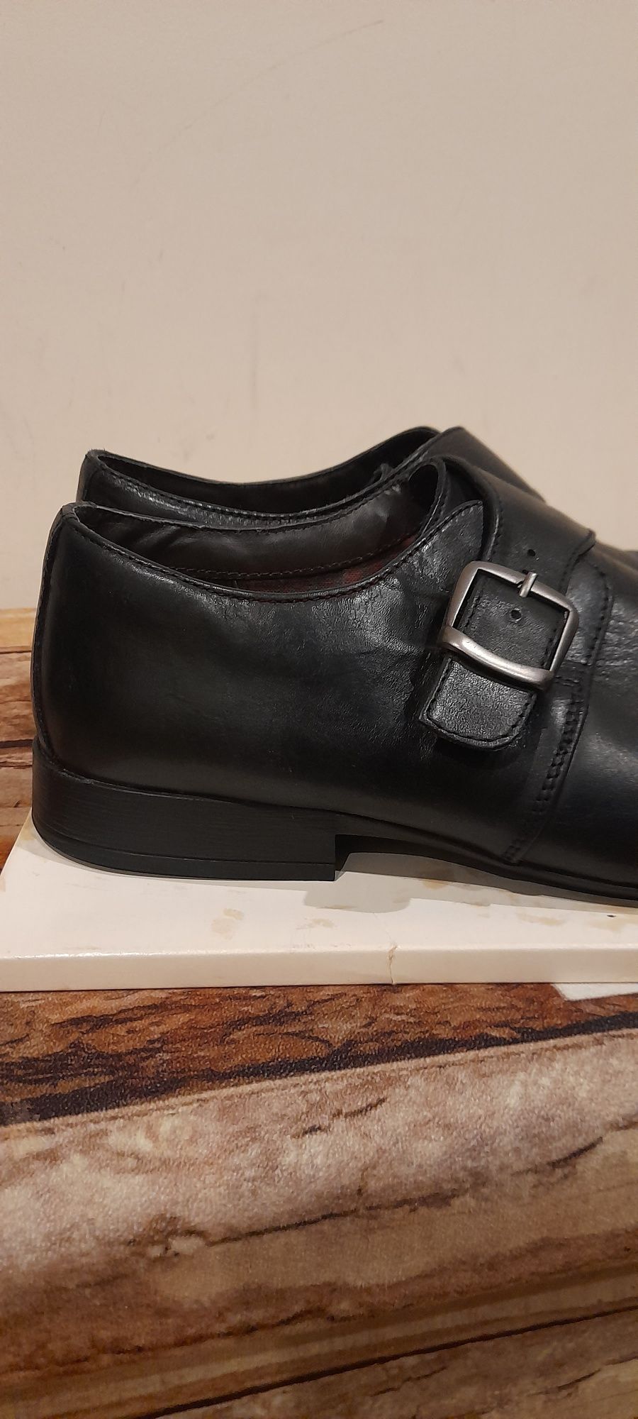 Półbuty męskie skórzane czarne roz 29cm, Clarks