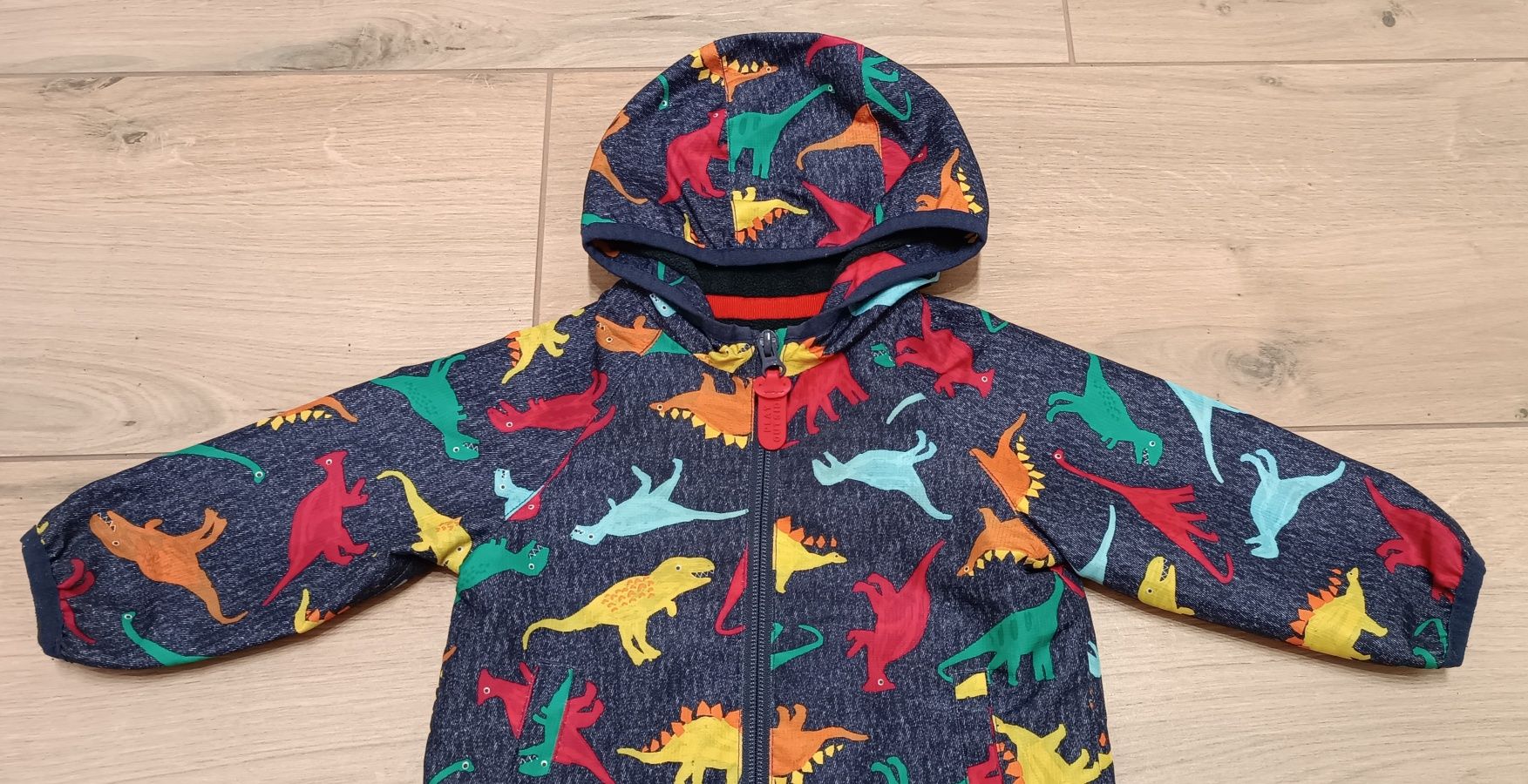 Mothercare 74 kurtka wiosenna dla chłopca chłopięca 6-9 m kaptur dino