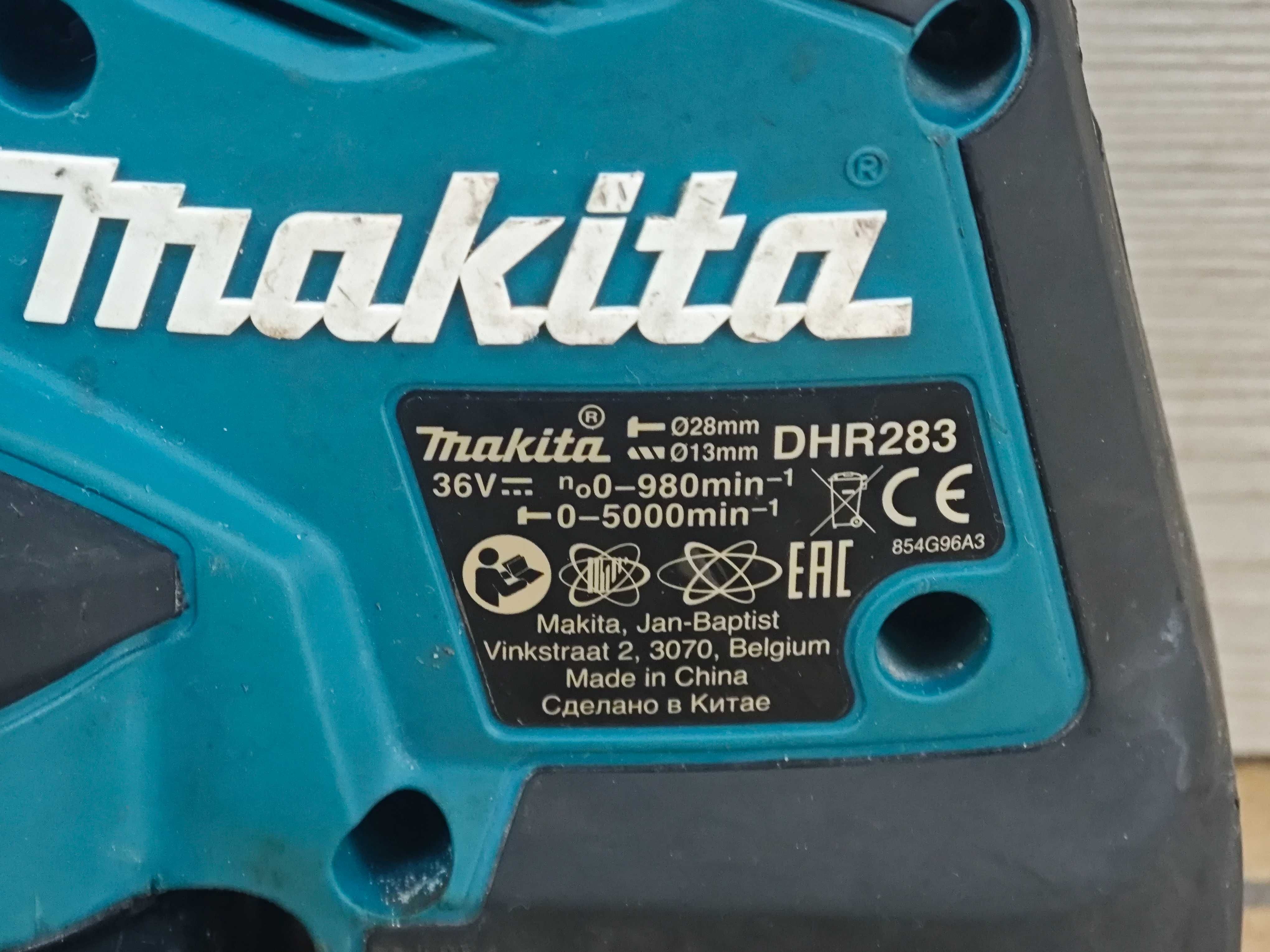 Młotowiertarka akumulatorowa MAKITA DHR283 36V + dwa akumulatory 5.0Ah